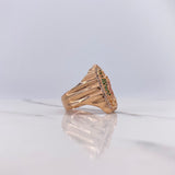 Anillo Virgen de Guadalupe Silueta 11.35gr / T11 1/2 / Circones Blancos Verdes Fucsias Oro Rosa $