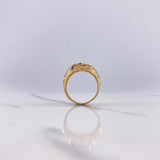 Anillo Virgen de Guadalupe Silueta 7.4gr / T6 3/4 / Circones Blancos Verdes Fucsias Oro Amarillo $