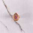 Anillo Virgen de Guadalupe Silueta 6.7gr / T6 1/2 / Circones Blancos Azules Fucsias Oro Rosa $