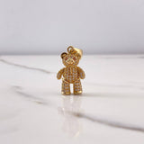 Dije Oso Articulado Corbata 4.5gr / 3cm / Circones Blancos Cafes Oro Amarillo $