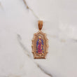 Dije Virgen de Guadalupe 12.7gr / 6cm / Circones Blancos Azules Fucsias Oro Rosa $