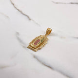 Dije Virgen de Guadalupe 8.15gr / 4.8cm / Circones Blancos Verdes Fucsias Oro Amarillo $