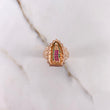 Anillo Virgen de Guadalupe Silueta 6.9gr / T7 3/4 / Circones Blancos Verdes Fucsias Oro Rosa $
