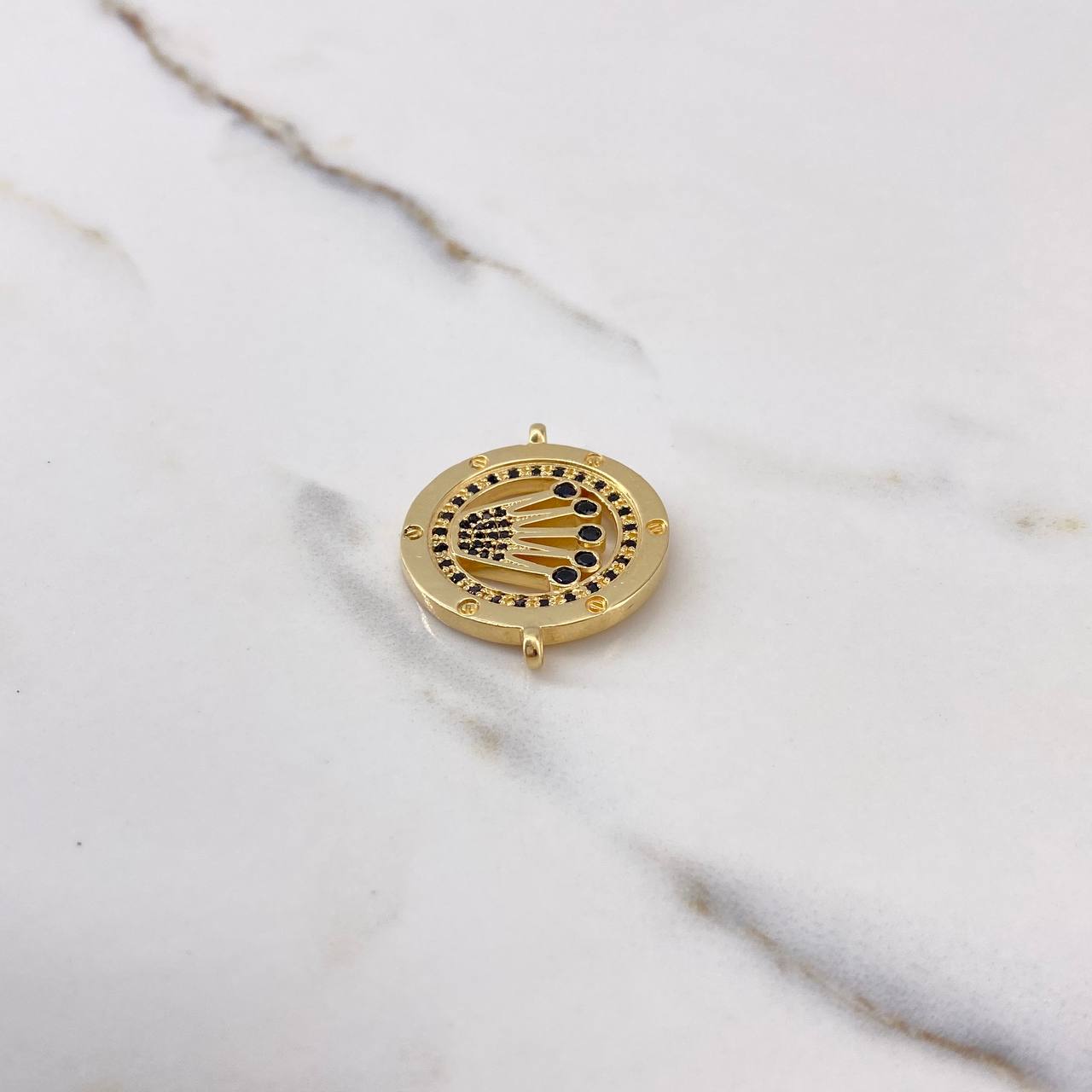 Herraje Corona RX 12.15gr / 3.1cm / Circones Negros Oro Amarillo $