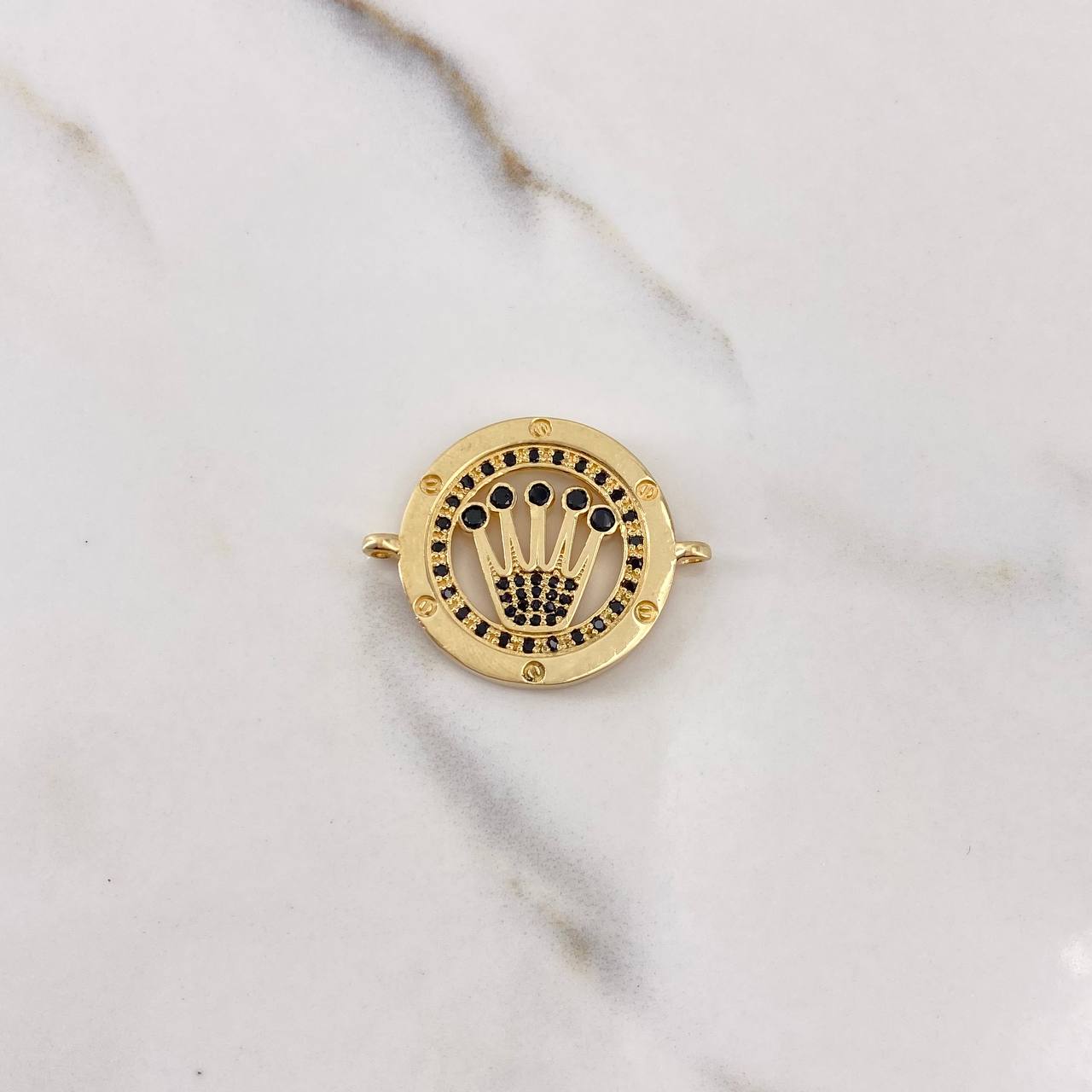 Herraje Corona RX 12.15gr / 3.1cm / Circones Negros Oro Amarillo $