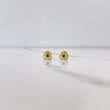 Topos Tres Aros 0.7gr / Circon Verde Oro Amarillo $