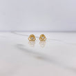 Topos Tres Aros 0.7gr / Circon Blanco Oro Amarillo $