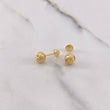 Topos Bola 0.9gr / 7mm Diamantados Oro Amarillo $