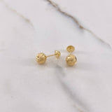 Topos Bola 0.9gr / 7mm Diamantados Oro Amarillo $