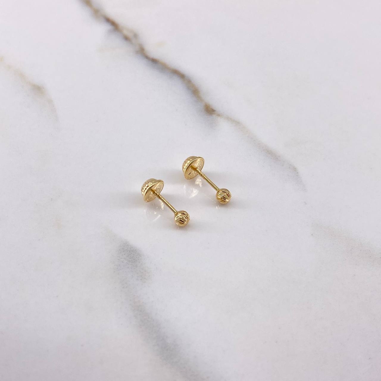 Topos Bola 0.5gr / 3mm Diamantada Oro Amarillo &