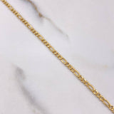 Cadena Figaro 4.9gr / 60cm / 2mm Oro Amarillo +0 $