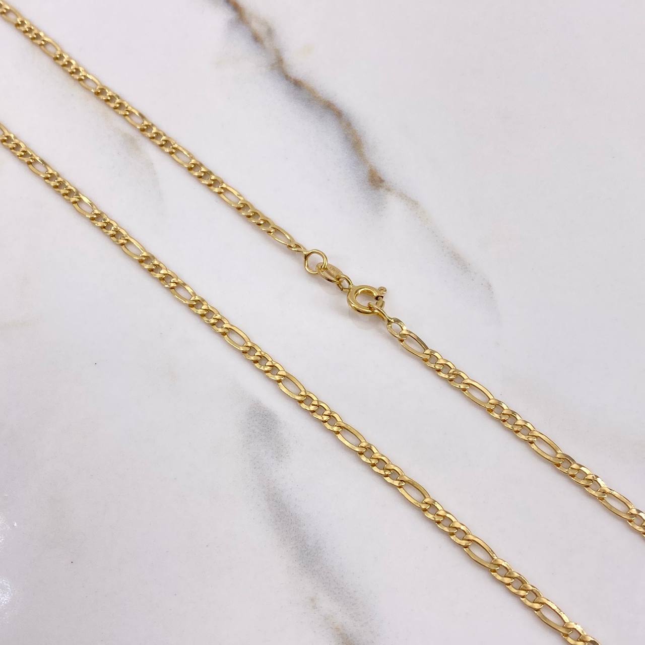 Cadena Figaro 4.9gr / 60cm / 2mm Oro Amarillo +0 $