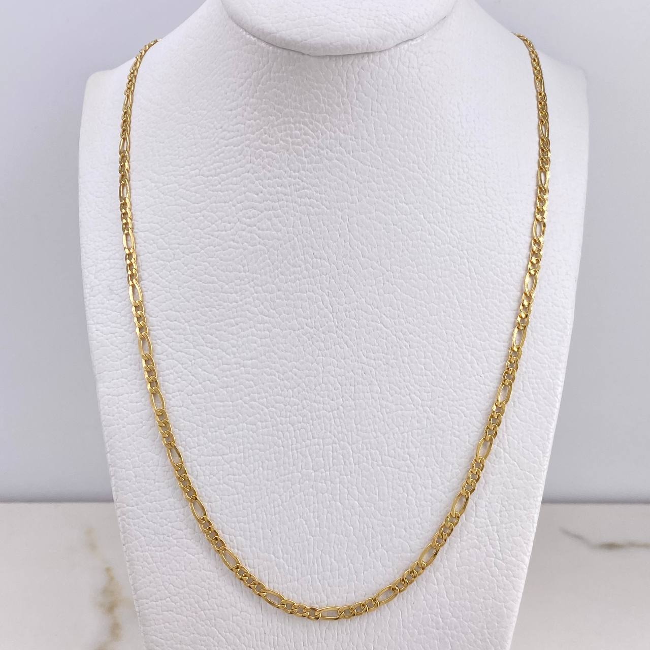 Cadena Figaro 4.9gr / 60cm / 2mm Oro Amarillo +0 $