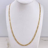Cadena Figaro 4.9gr / 60cm / 2mm Oro Amarillo +0 $