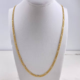 Cadena Figaro 5gr / 60cm / 4mm Oro Amarillo +0 $