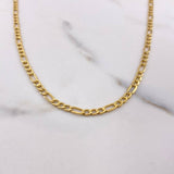 Cadena Figaro 5gr / 60cm / 4mm Oro Amarillo +0 $