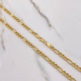 Cadena Figaro 9.25gr / 60cm / 5mm Oro Amarillo +0 $