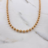 Cadena Militar 22.4gr / 50cm / 3.75mm Bolas Lisas Oro Rosa +3 $