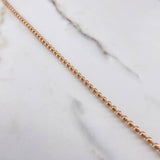 Cadena Militar 26.2gr / 70cm / 3mm Bolas Lisas Oro Rosa +3 $