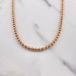 Cadena Militar 26.2gr / 70cm / 3mm Bolas Lisas Oro Rosa +3 $