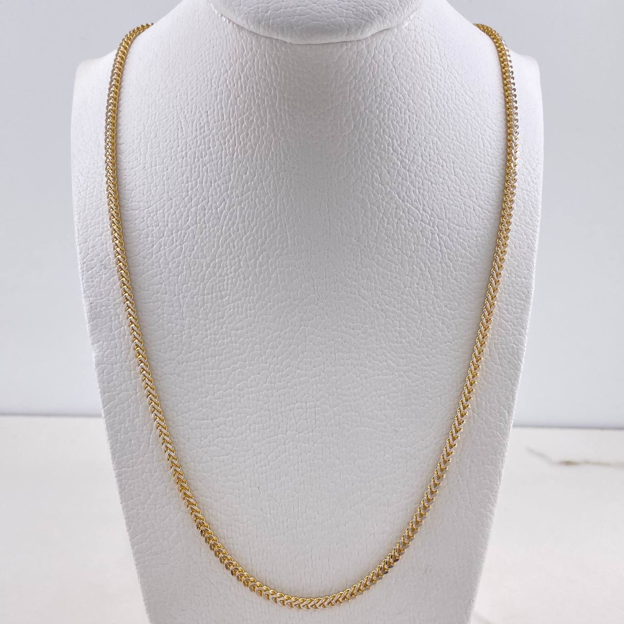Cadena Franco 8.6gr / 60cm / 3mm Dos Oros Amarillo Blanco +4 $