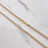 Cadena Franco 8.6gr / 60cm / 3mm Dos Oros Amarillo Blanco +4 $