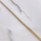 Cadena Franco 8.6gr / 60cm / 3mm Dos Oros Amarillo Blanco +4 $