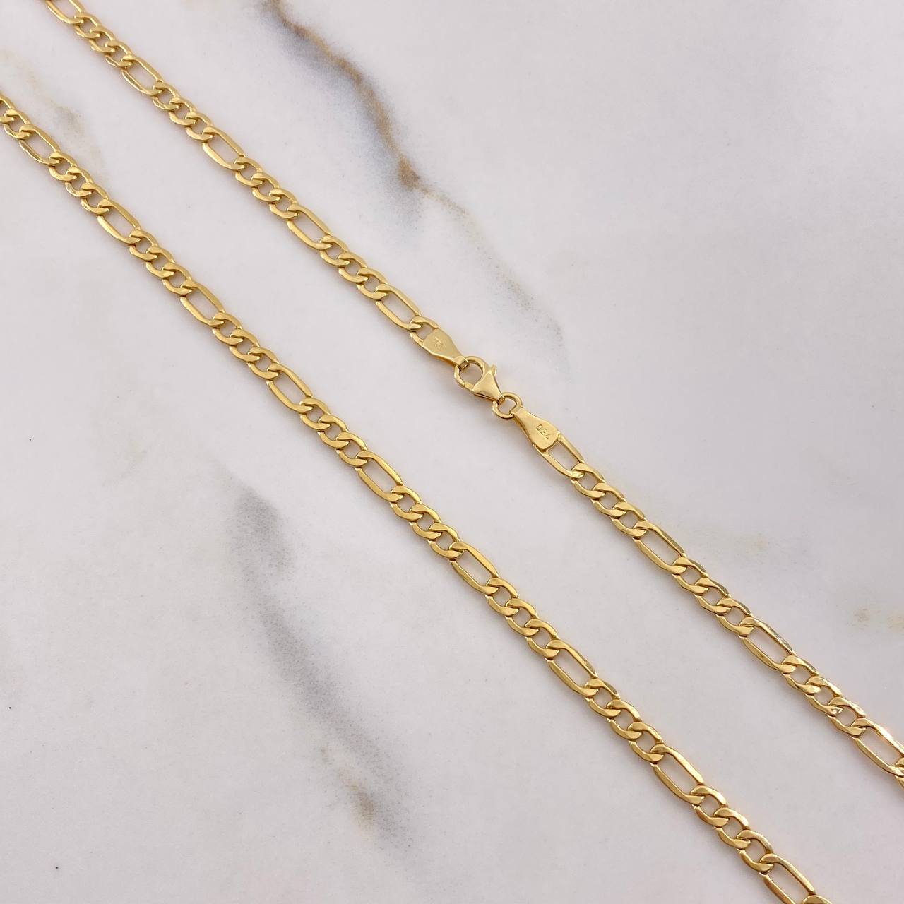 Cadena Figaro 5gr / 60cm / 4mm Oro Amarillo +0 $