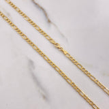 Cadena Figaro 5gr / 60cm / 4mm Oro Amarillo +0 $