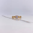 Anillo Solitario Retorcido 3.7gr / T6 / Circones Blancos Oro Amarillo $