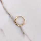 Anillo Ojos 1.9gr / T6 1/4 / Circones Colores Oro Amarillo $