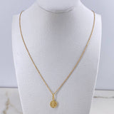 Cadena Singapur 0.85gr / 45cm + Dije San Benito 0.4gr / 1.6cm / Oro Amarillo (Oferta) $