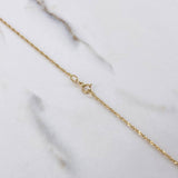 Cadena Singapur 0.9gr / 50cm + Dije Bolsa Dinero 0.45gr / 2cm / Oro Amarillo (Oferta) $