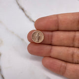 Herraje Virgen Milagrosa Tambor 0.7gr / 1.2cm / Troquelado Oro Rosa $