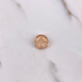 Herraje Virgen Milagrosa Tambor 0.7gr / 1.2cm / Troquelado Oro Rosa $