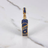 Dije Botella Blu Label 13.45gr / 5cm / Circones Azules Oro Amarillo &