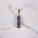 Dije Botella Blu Label 13.45gr / 5cm / Circones Azules Oro Amarillo &