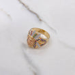 Anillo Indio 8.4gr / T9 1/4 / Circones Colores Tres Oros $