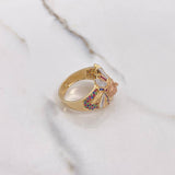 Anillo Indio 8.4gr / T9 1/4 / Circones Colores Tres Oros $