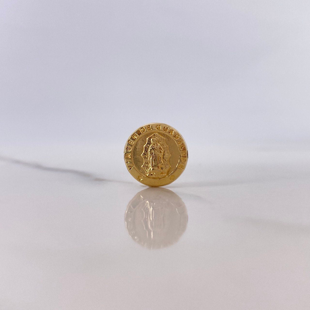 Herraje Virgen de Guadalupe Tambor 0.75gr / 1.2cm / Troquelado Oro Amarillo $