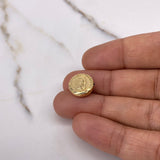 Herraje Virgen de Guadalupe Tambor 0.75gr / 1.2cm / Troquelado Oro Amarillo $