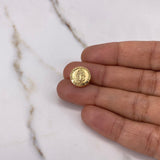 Herraje Virgen de Guadalupe Tambor 0.75gr / 1.2cm / Troquelado Oro Amarillo $