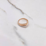 Anillo Alianza Liso 3.2gr / T7 / Dos Oros Blanco Rosa $