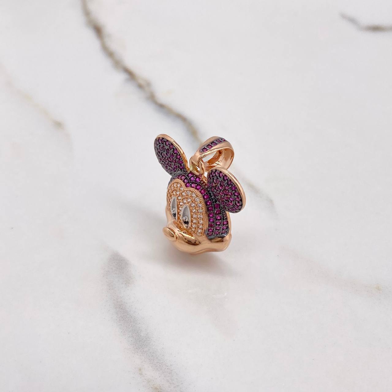 Dije Raton 7.55gr / 3cm / Circones Blancos Fucsias Negros Oro Rosa (Oferta) $