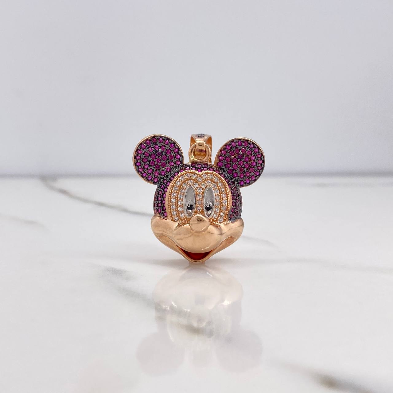 Dije Raton 7.55gr / 3cm / Circones Blancos Fucsias Negros Oro Rosa (Oferta) $