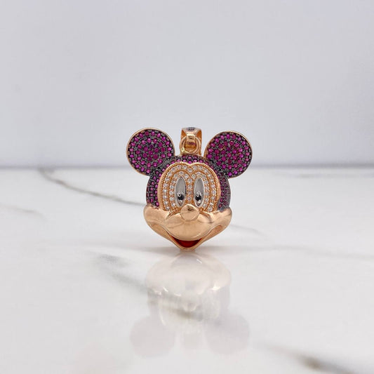 Dije Raton 7.55gr / 3cm / Circones Blancos Fucsias Negros Oro Rosa (Oferta) $