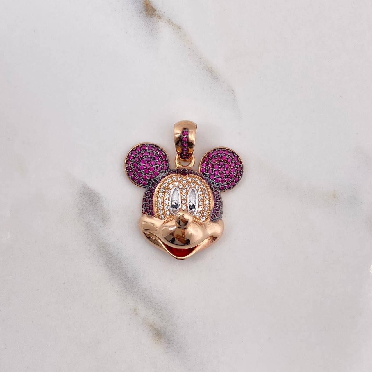 Dije Raton 7.55gr / 3cm / Circones Blancos Fucsias Negros Oro Rosa (Oferta) $