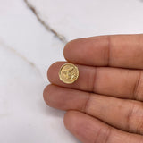 Herraje San Miguel Arcángel Tambor 0.55gr / 1cm / Troquelado Oro Amarillo $