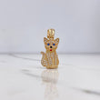 Dije Gato 3.35gr / 3cm / Circones Blancos Azules Oro Amarillo $