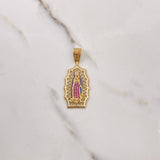 Dije Virgen de Guadalupe 7.5gr / 4.7cm / Circones Blancos Azules Fucsias Oro Amarillo $